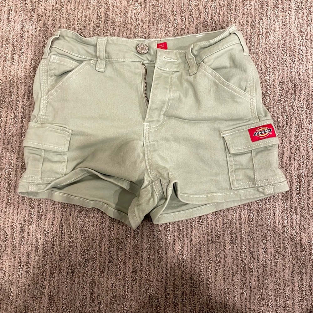 Mint green Dickies cargo shorts
